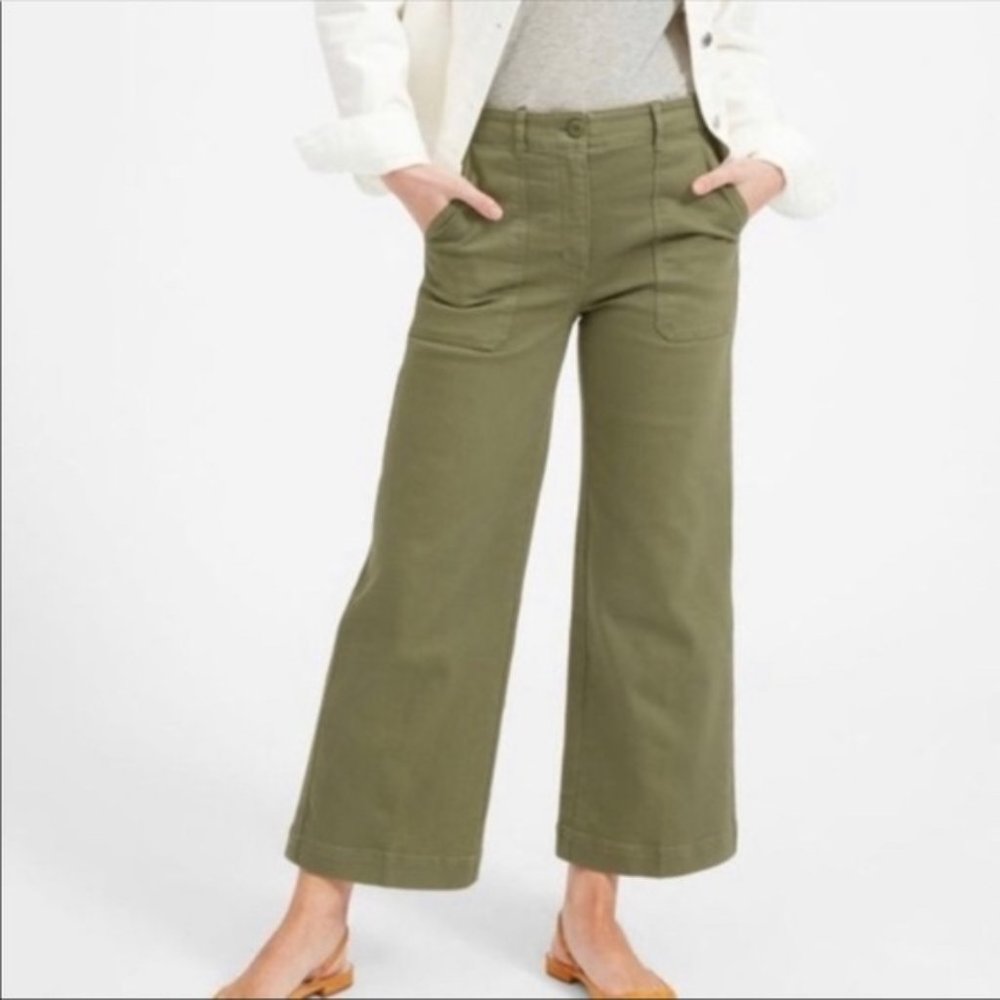 Everlane Wide Leg Pants - Olive Green Ws Sz 10